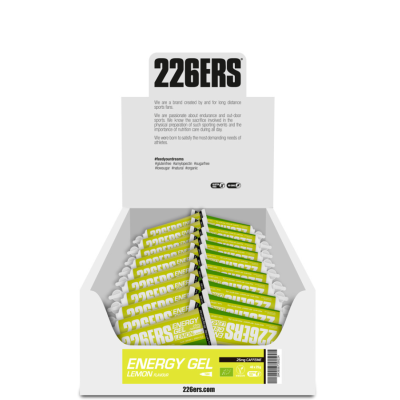 BOX ENERGY GEL BIO tubka 226ers - ekologiczny żel eneregtyczny o smaku cytryny, z 25mg. kofeiny, 25g. (40 sztuk)